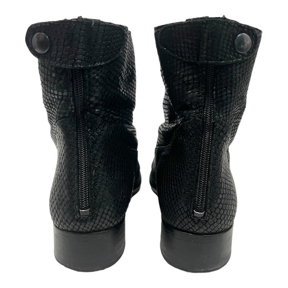 Billi Bi Copenhagen Black Leather Snake Print Almond Toe Casual Booties Women 40 - Picture 8 of 15